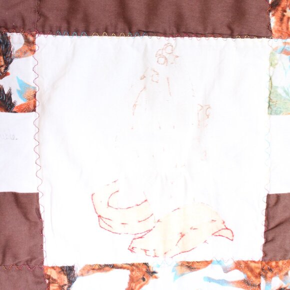 Vintage Handmade 55 in X 39 in Horses And Bible Verses Quilt - Picture 5 of 8